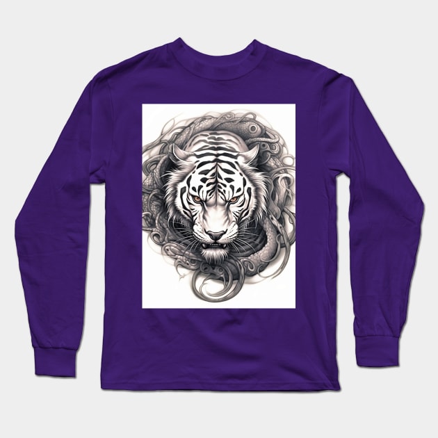 Cabeza Tigre Long Sleeve T-Shirt by Creativemarket Diseño